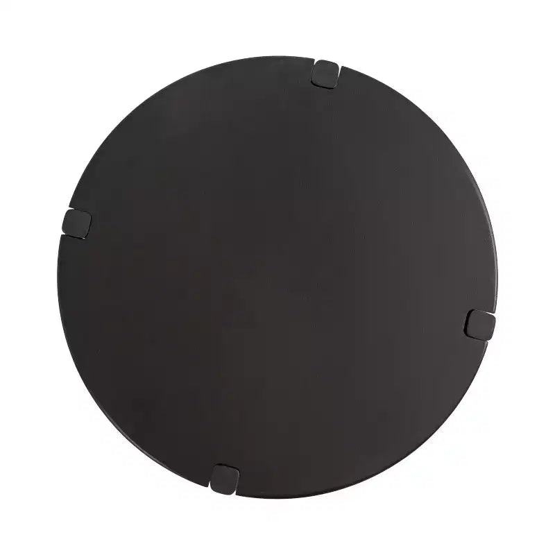 Tavolino rotondo in legno, nero/noce, 1 pezzo