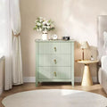 Acekool 27.6 3-Drawer Fluted Dresser, Wide Storage Organizer Cabinet, Entryway & Bedroom
