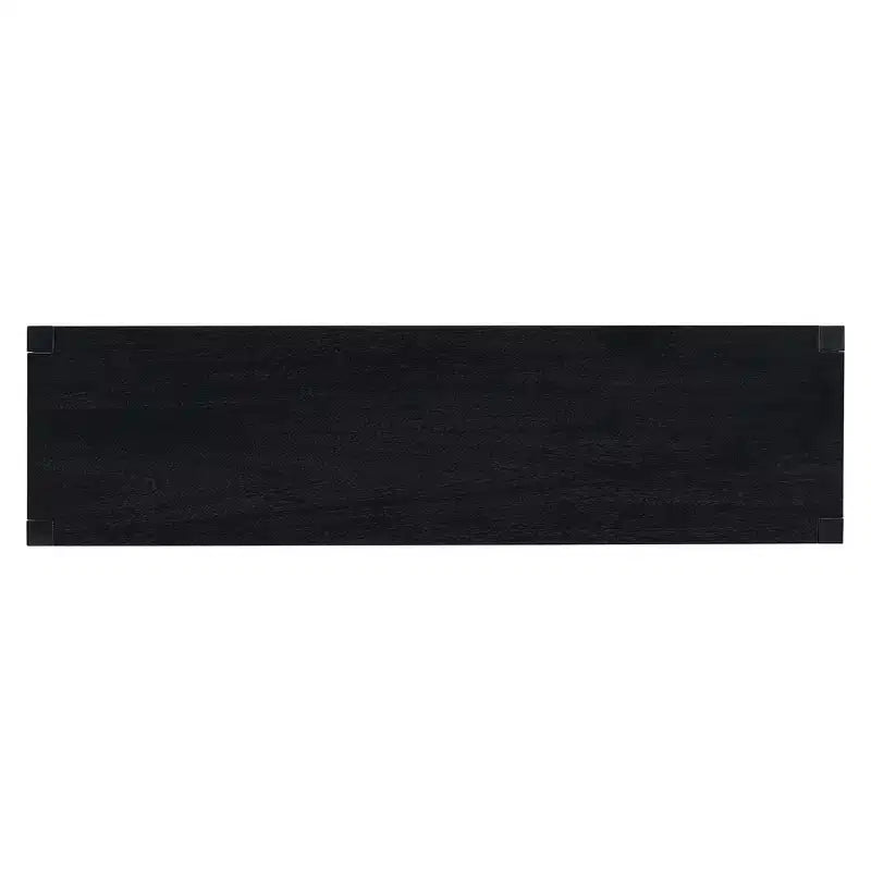 Tavolo consolle nero da 152 cm con 4 cassetti e ripiano aperto – Montaggio per 1 persona
