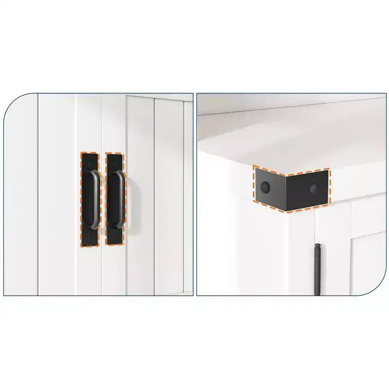 Appendiabiti da ingresso bianco con panca portascarpe, appendiabiti e 5 ganci – Organizer da ingresso 4 in 1