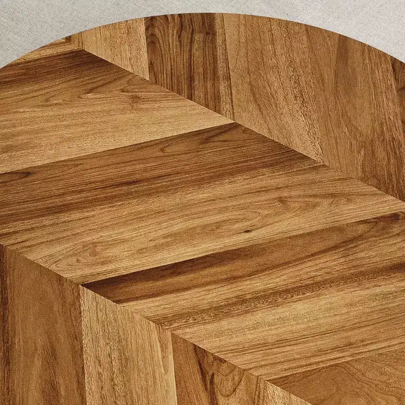 Tavolino da caffè rotondo a 2 ripiani Marrone/Rovere chiaro per 1-4 persone