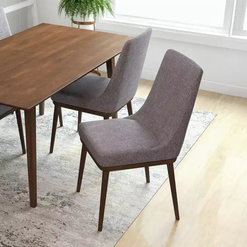 Sedia da pranzo in velluto verde/grigio, schienale basso senza braccioli, set da 2