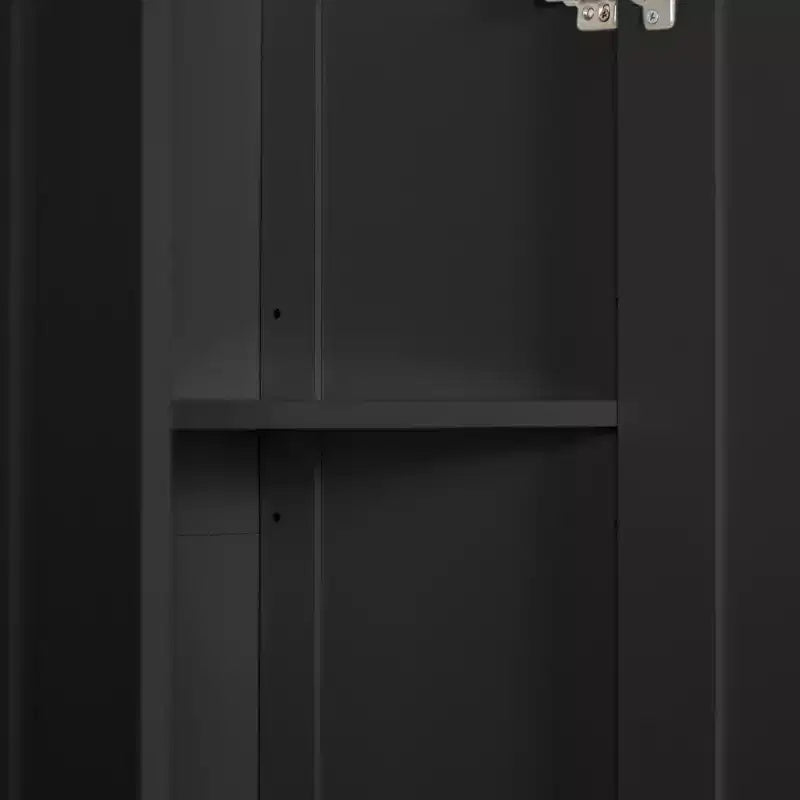 Armadietto portaoggetti indipendente con 2 ante, nero/bianco, legno MDF