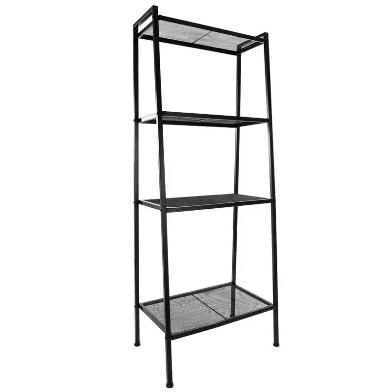 Libreria a scaletta a 4 ripiani in legno marrone, monoposto