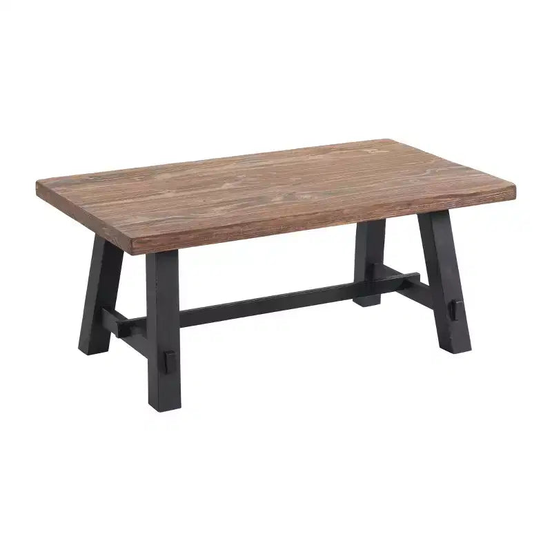 Set da 3 tavolini da caffè e laterali a cavalletto neri da 42"