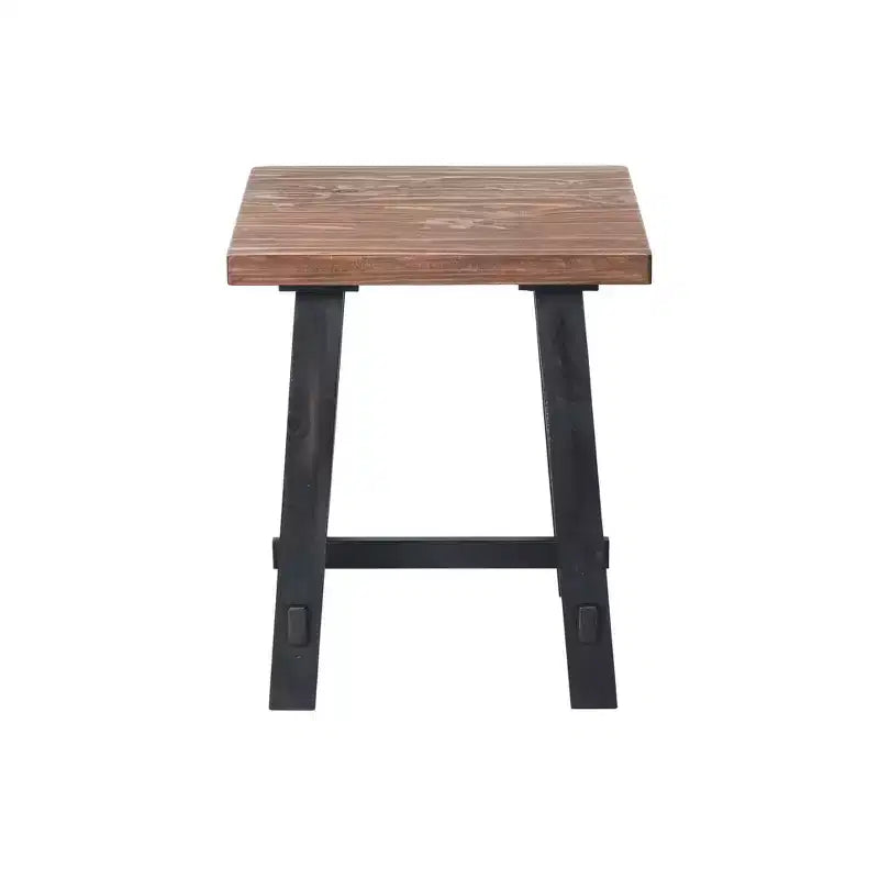 Set da 3 tavolini da caffè e laterali a cavalletto neri da 42"