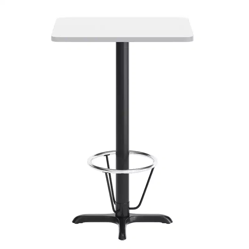 Set da Tavolo Bar Rettangolare Grigio/Bianco, 2 Posti