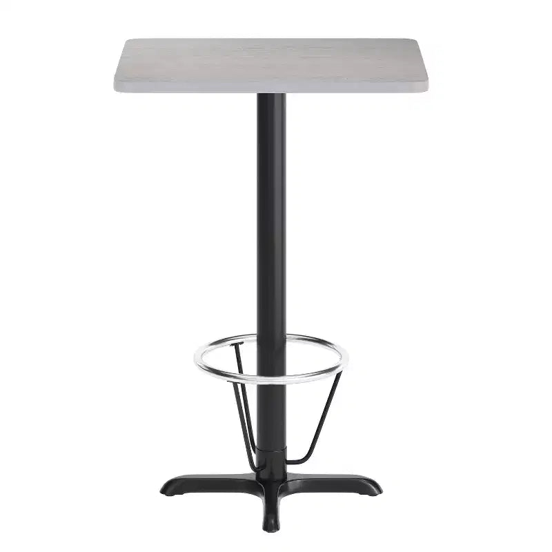 Set da Tavolo Bar Rettangolare Grigio/Bianco, 2 Posti