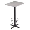 Set da Tavolo Bar Rettangolare Grigio/Bianco, 2 Posti