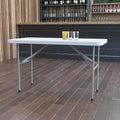 Tavolo Pieghevole in Plastica Bianco Granito Flash Furniture da 120 cm