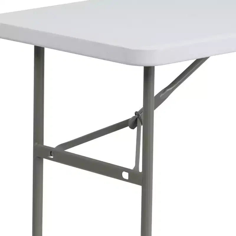 Tavolo Pieghevole in Plastica Bianco Granito Flash Furniture da 120 cm
