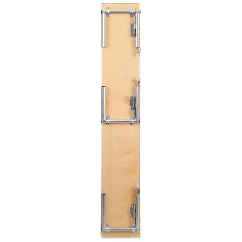 Alzatina pieghevole marrone betulla con gambe argentate, 1 posto