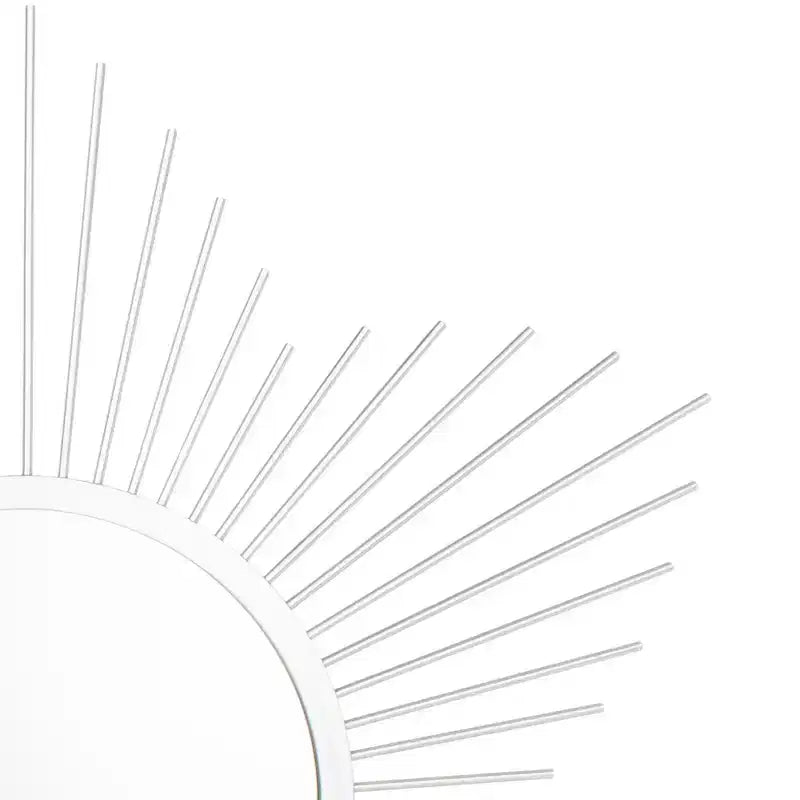 Specchio da parete rotondo Silver Sunburst, singolo