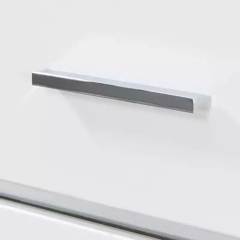 Comodino a 2 cassetti, Nero/Bianco, Struttura in metallo, Singolo