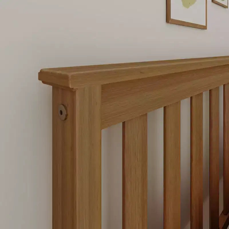 Struttura letto matrimoniale Clay / Pecan / Noce – Testiera a doghe, Stile piattaforma, 1 posto