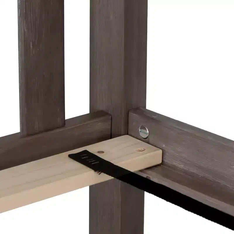 Struttura letto matrimoniale Clay / Pecan / Noce – Testiera a doghe, Stile piattaforma, 1 posto